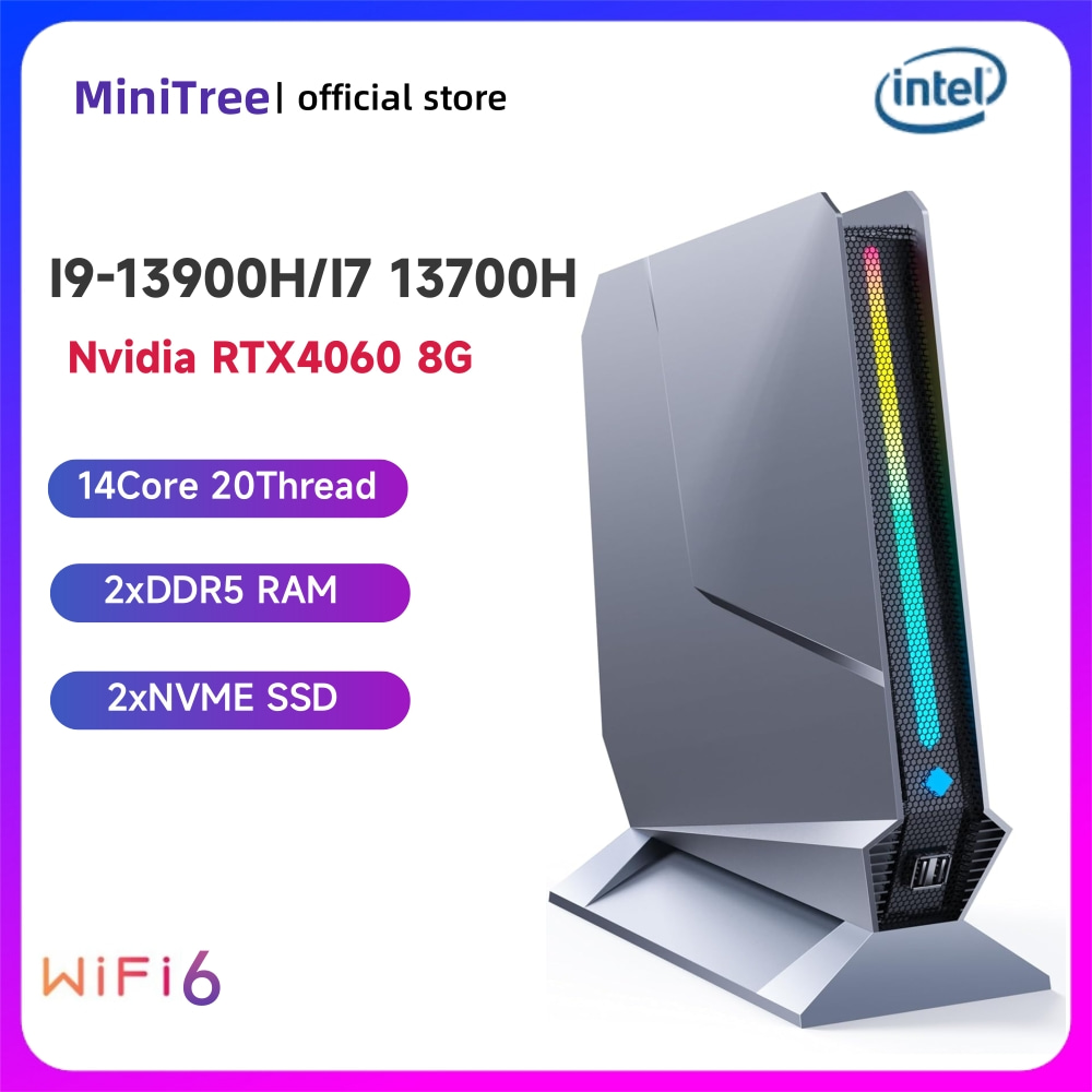 Pc Gaming Intel Core I5 - คอมพิวเตอร์ตั้งโต๊ะขนาดเล็กสำหรับเล่นเกมส์ ซีพียู Core i9-13900H การ์ดจอ Nvidia