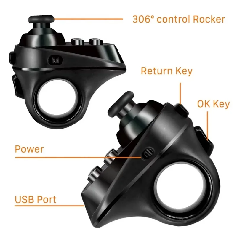 Mouse Bungee Holder - ฟังก์ชั่นนิ้วมือเมาส์อะแดปเตอร์จอยสติ๊กไร้สาย Mini Finger Ring เมาส์ชุดรีโมทคอนโทรลเกมหยุดชั่วคราวหน้าแท็บเล็ตพีซีมือถือ IOS