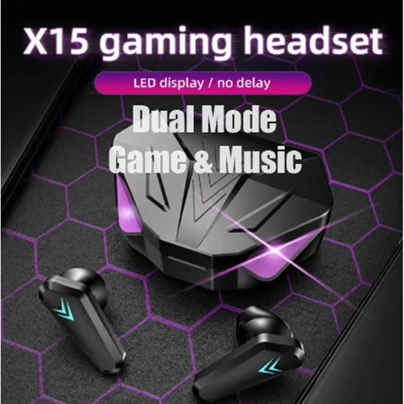 Pc Gaming Apple - ใหม่ X15หูฟัง TWS ไร้สายบลูทูธหูฟังเกมเมอร์65MS ความหน่วงต่ำหูฟังเกมชุดหูฟัง fone
