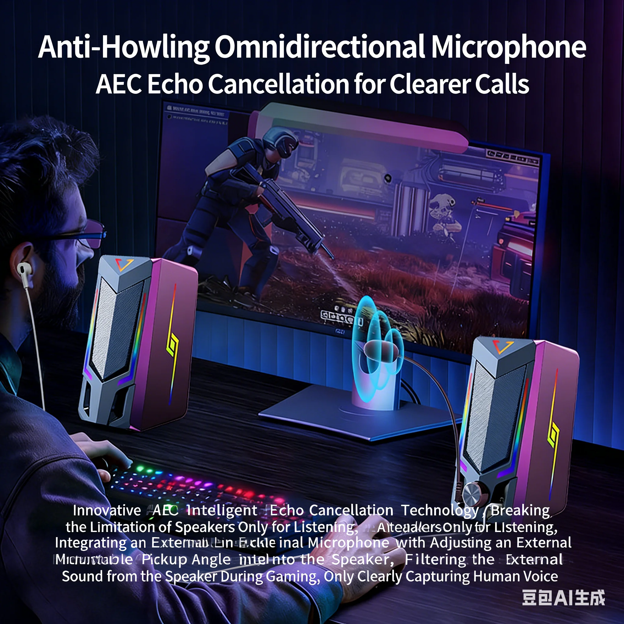 ลำโพงเกมมิ่ง RGB สำหรับเดสก์ท็ - Pc Gaming Apple บทวิจารณ์และราคา