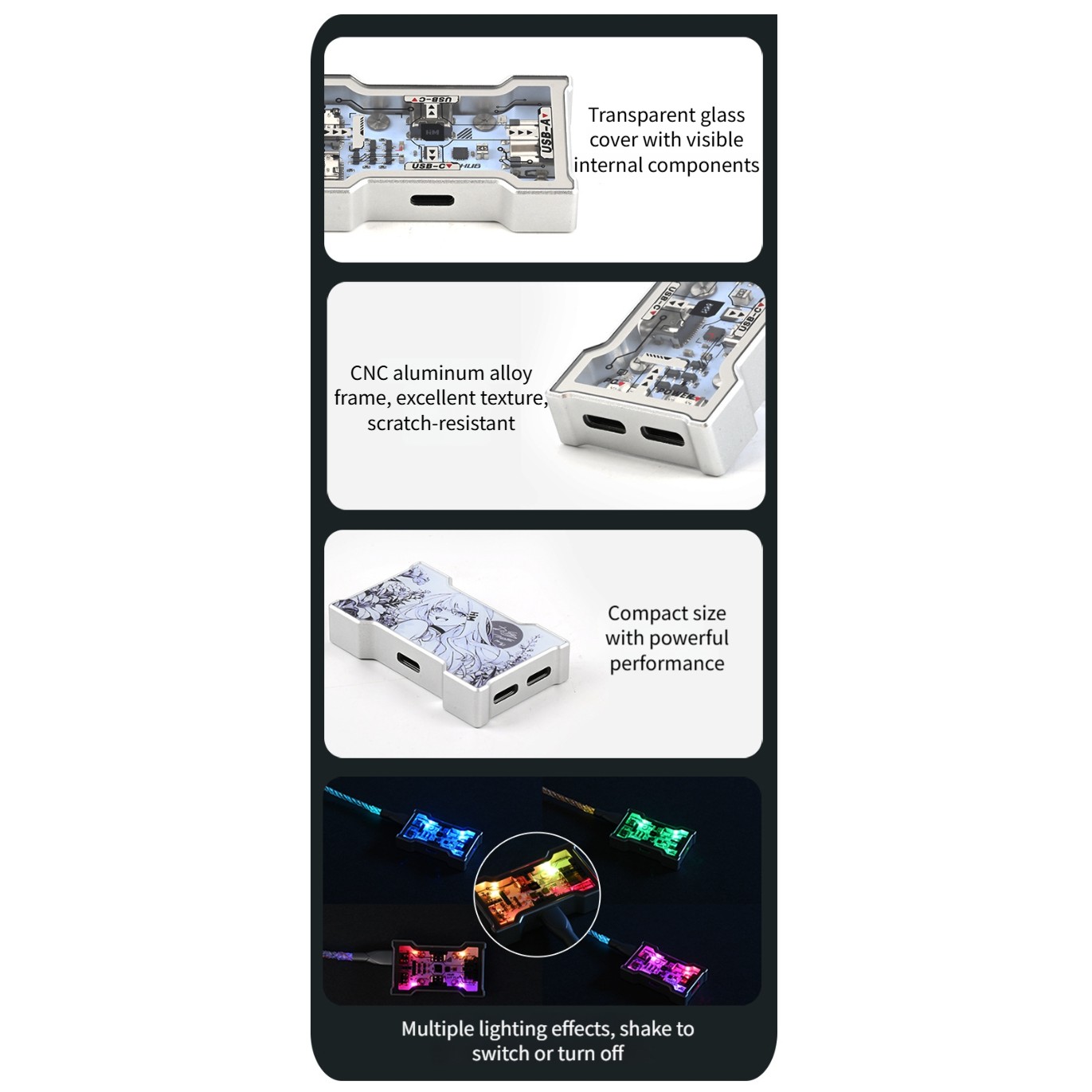 ฮับ USB สำหรับเล่นเกมขนาดเล็ก  - Usb Hub Gaming บทวิจารณ์และราคา