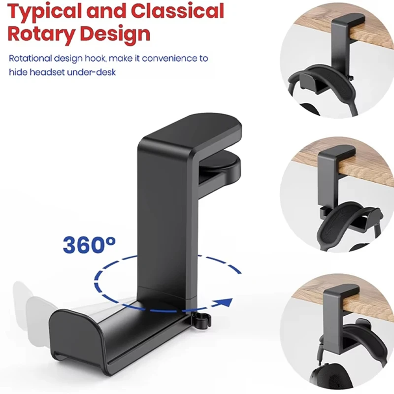 360 °   ขาตั้งหูฟังแบบหมุนได้  - Pc Gaming Desk บทวิจารณ์และราคา