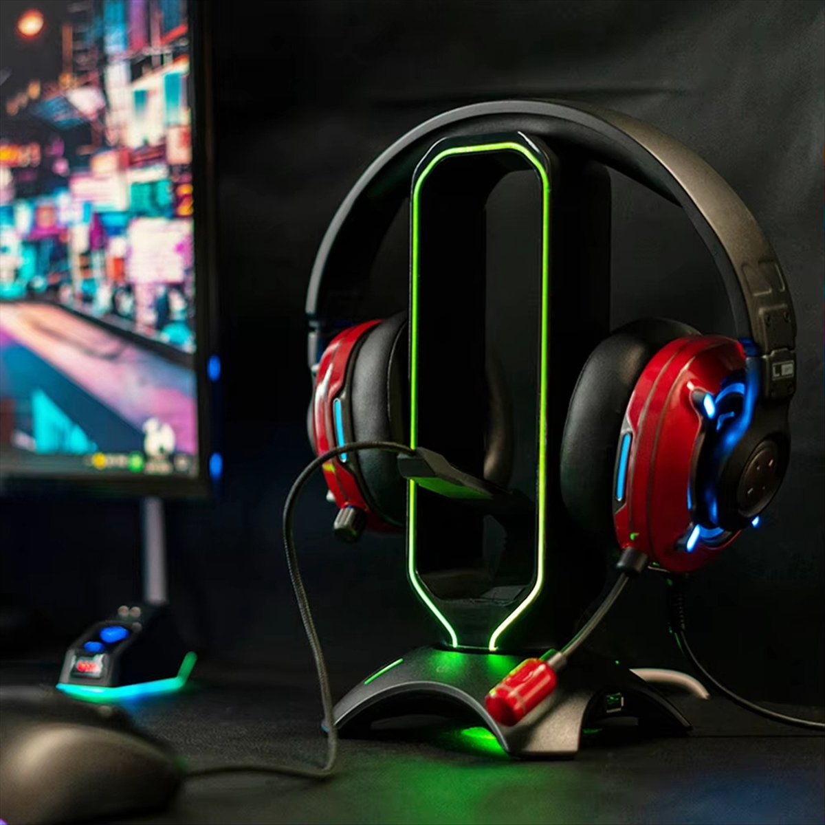 ขาตั้งหูฟังเกมมิ่ง RGB แบบมั่น - Mouse Bungee Holder บทวิจารณ์และราคา