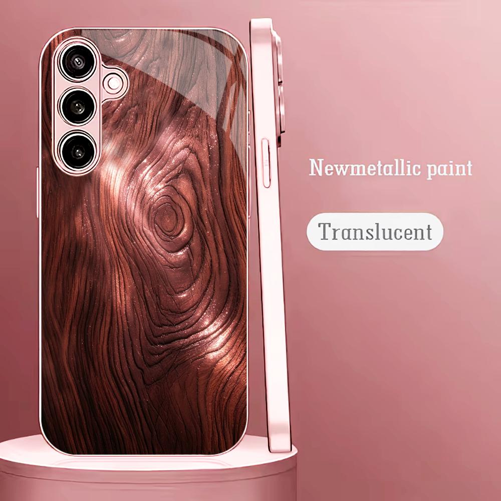 เคสโทรศัพท์แฟชั่นลายไม้กระจกนิ - Pc Case Tempered Glass บทวิจารณ์และราคา