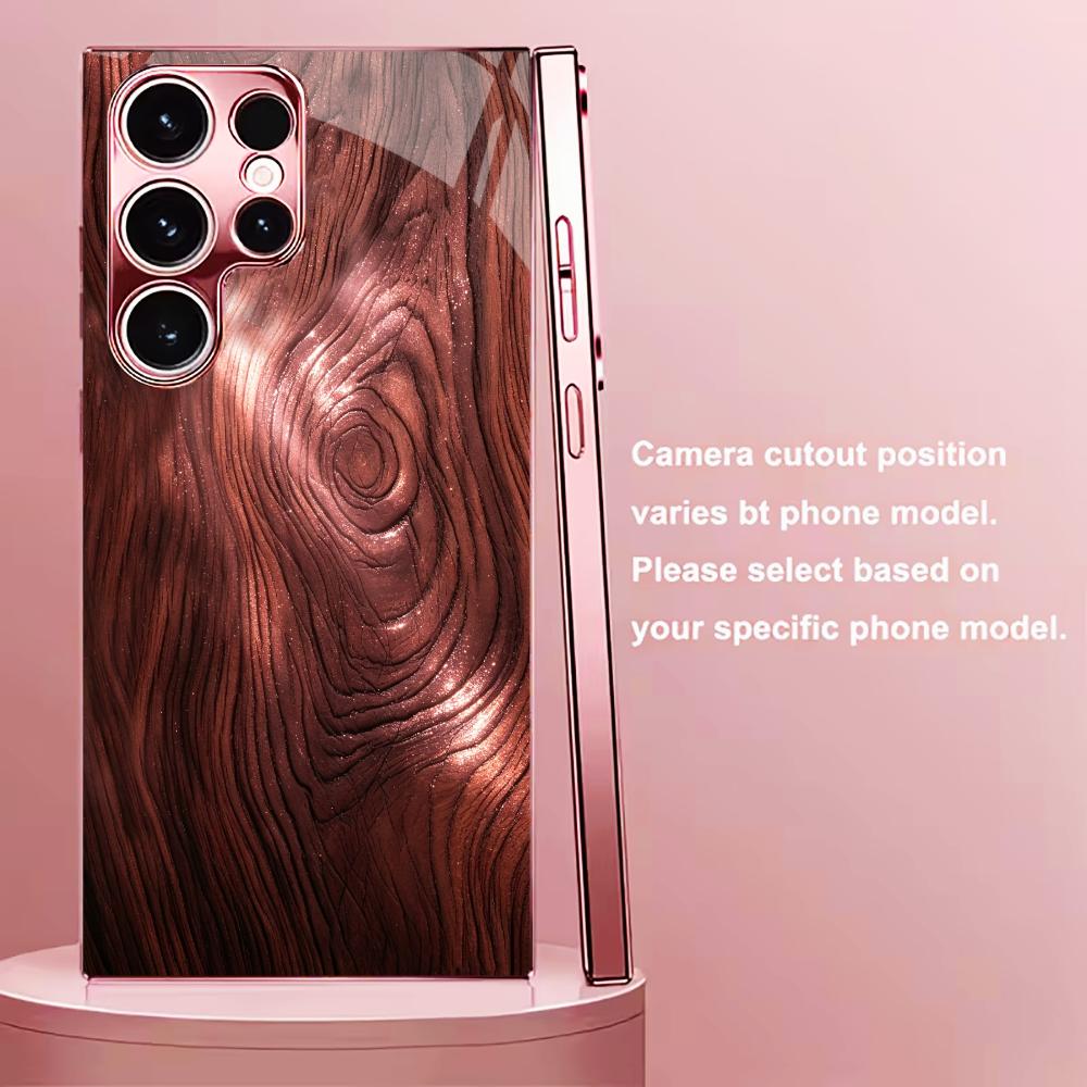 เคสโทรศัพท์แฟชั่นลายไม้กระจกนิ - Pc Case Tempered Glass บทวิจารณ์และราคา