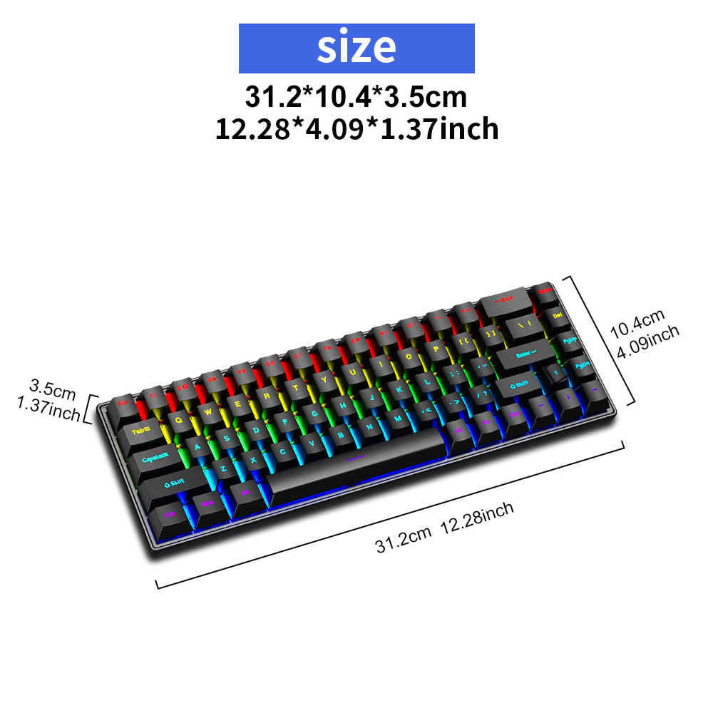 K68 คีย์บอร์ดแบบมีสาย 10 ชนิดก - Pc Gaming Apple บทวิจารณ์และราคา