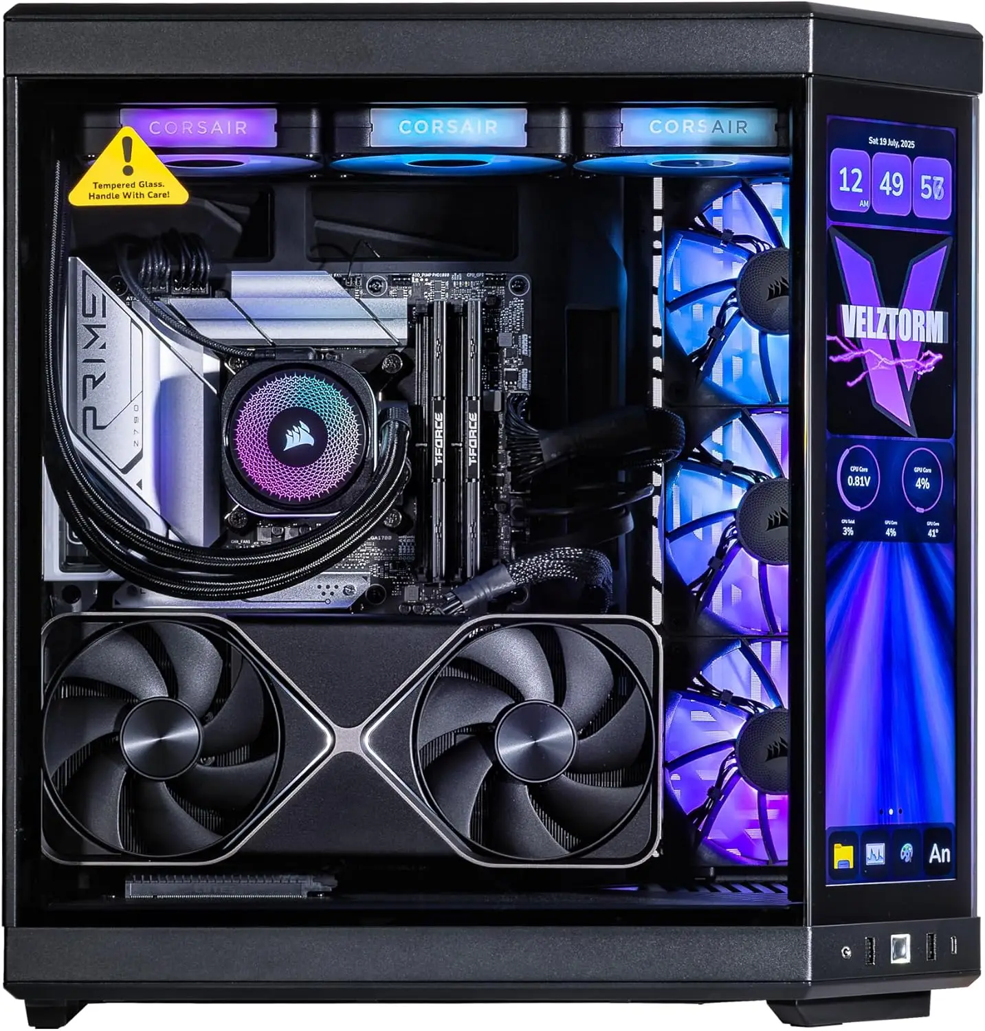 Velztorm LCD สีดำ Praetix ประก - Pc Gaming Y70 บทวิจารณ์และราคา