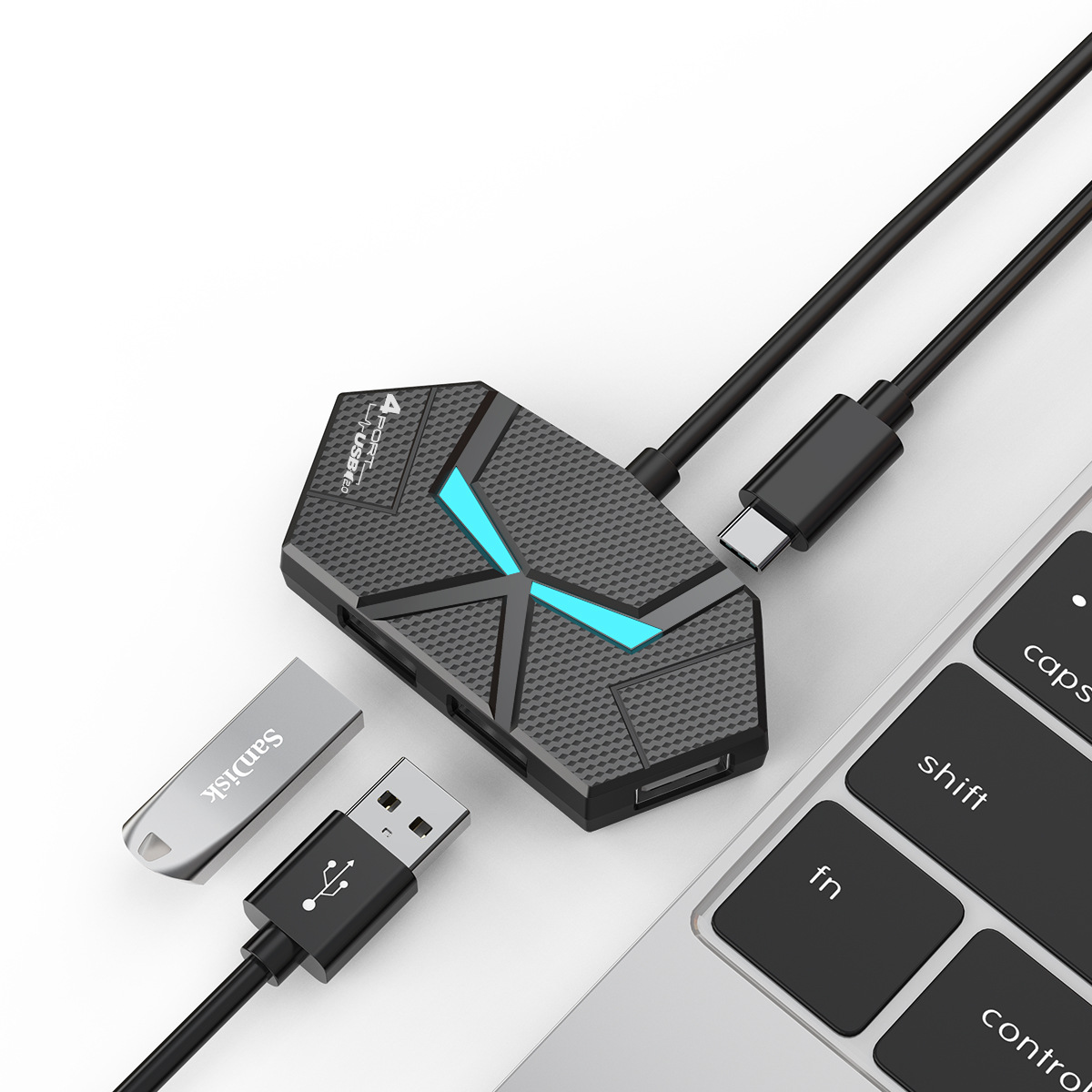 0.6 ซม./1.2M HUB 7 พอร์ต USB2. - Usb Hub Gaming บทวิจารณ์และราคา