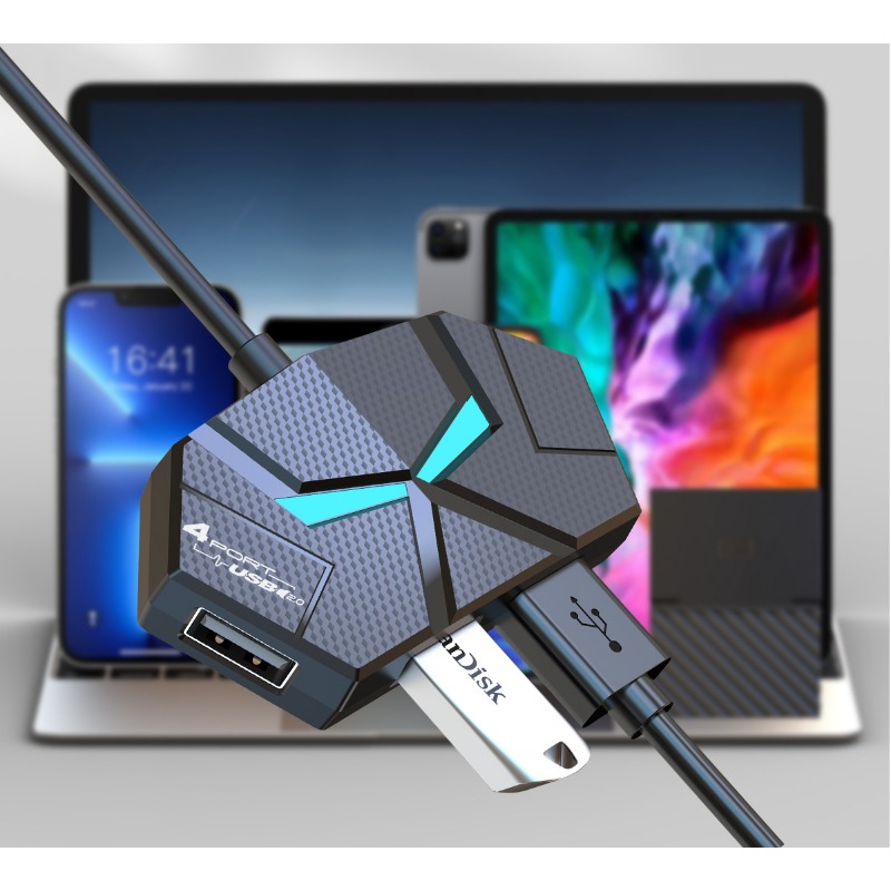 0.6 ซม./1.2M HUB 7 พอร์ต USB2. - Usb Hub Gaming บทวิจารณ์และราคา