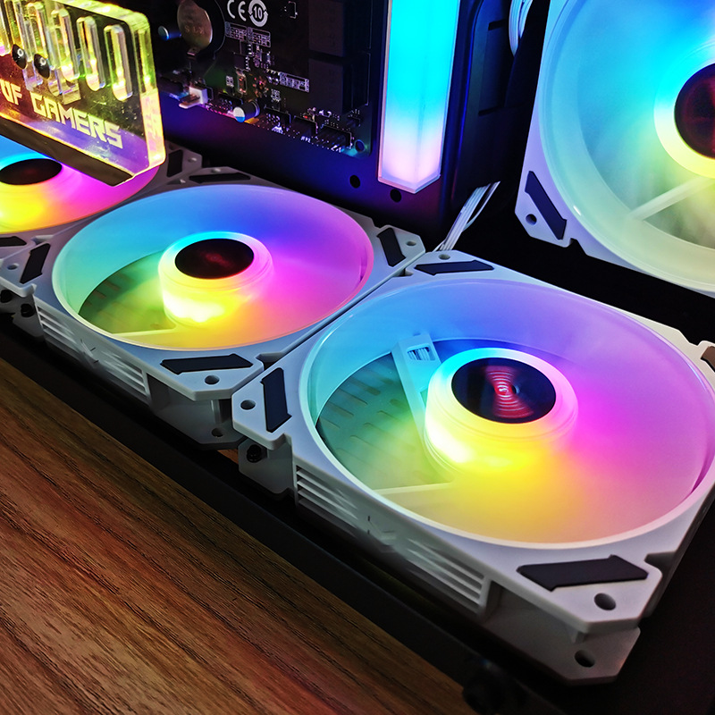 พัดลมเคส ARGB ขนาด 120 มม. 5V  - Pc Gaming Desk บทวิจารณ์และราคา