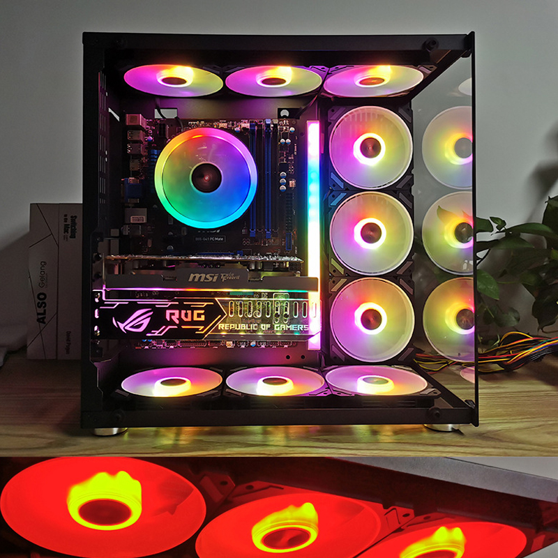 พัดลมเคส ARGB ขนาด 120 มม. 5V  - Pc Gaming Desk บทวิจารณ์และราคา