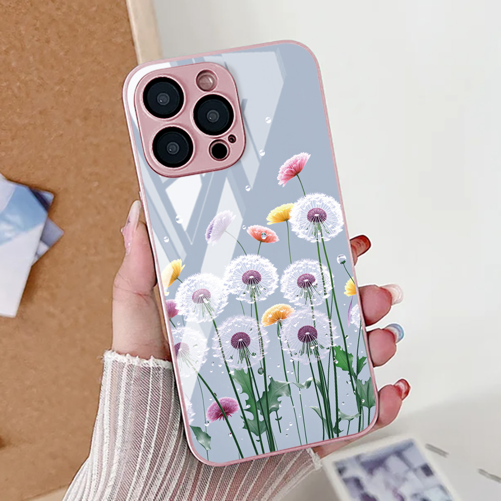 เคสโทรศัพท์ลายดอกบัว สำหรับ iP - Pc Case Tempered Glass บทวิจารณ์และราคา