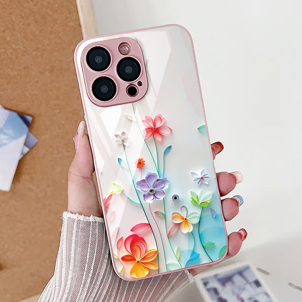 เคสโทรศัพท์ลายดอกบัว สำหรับ iP - Pc Case Tempered Glass บทวิจารณ์และราคา