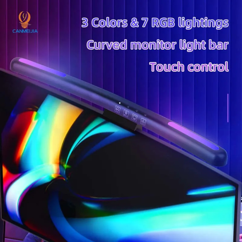 โคมไฟหน้าจอแอลอีดีโค้ง USB RGB - Pc Gaming Lounge บทวิจารณ์และราคา